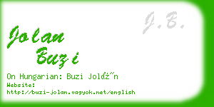 jolan buzi business card